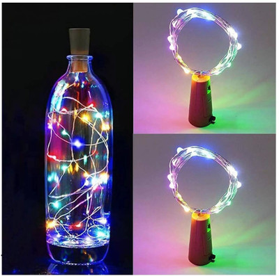 MAHI HOME DECOR 20 LEDs 2 m Multicolor Steady Bulb Rice Lights(Pack of 2)