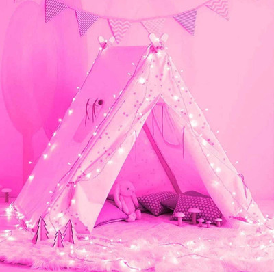 CANDLE 40 LEDs 11 m Pink Steady String Rice Lights(Pack of 1)