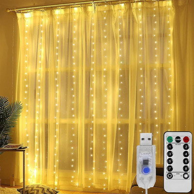 XERGY 300 LEDs 2.99 m Gold Flickering, Steady String Rice Lights(Pack of 1)