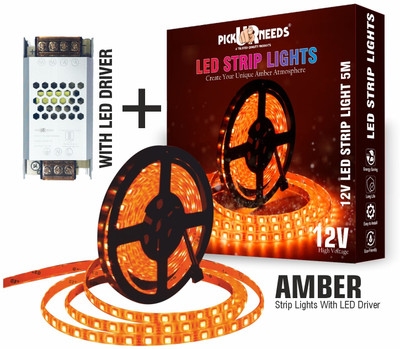 Pick Ur Needs 240 LEDs 5 m Orange Steady Strip Rice Lights(Pack of 1)