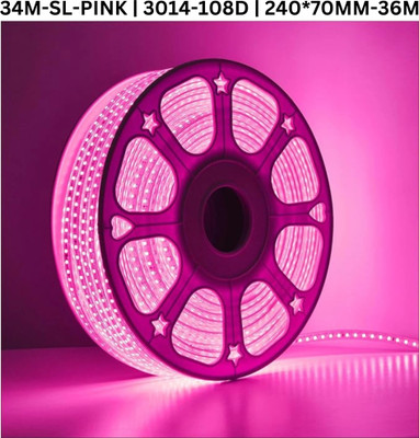 Kingdom 2720 LEDs 34 m Pink Steady Strip Rice Lights(Pack of 1)