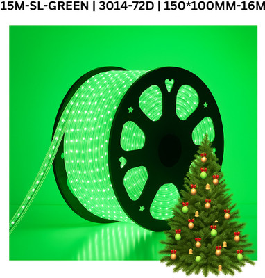 KAVORA 950 LEDs 15 m Green Steady Strip Rice Lights(Pack of 1)