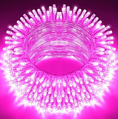 Illuminator 22 LEDs 10 m Pink Steady Bulb Rice Lights(Pack of 1)