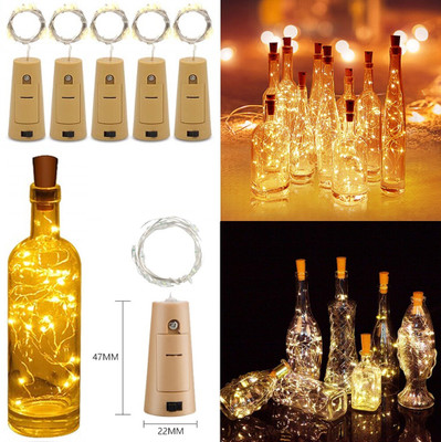 Party Propz 20 LEDs 1.98 m White Steady Bottle Rice Lights(Pack of 5)