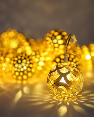 Homesake 14 LEDs 5 m Gold Steady Bulb Rice Lights(Pack of 1)