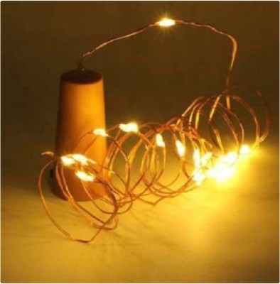 Local Charm 20 LEDs 1.98 m Yellow Steady String Rice Lights(Pack of 1)