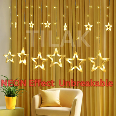 Tilak 108 LEDs 4 m Yellow Flickering Star Rice Lights(Pack of 1)