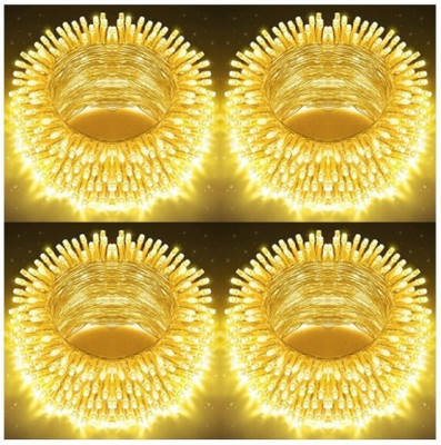 spark world 40 LEDs 11 m Yellow Steady Bulb Rice Lights(Pack of 4)