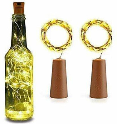 Daiwik 20 LEDs 1.98 m Yellow Steady String Rice Lights(Pack of 2)