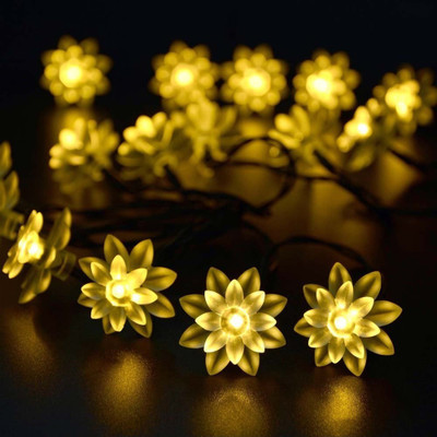 Meneon 36 LEDs 8.26 m Gold Flickering Flower Rice Lights(Pack of 1)