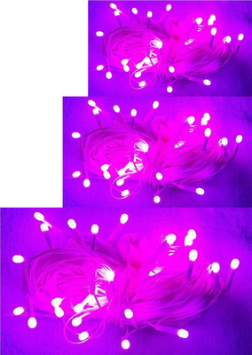 Local Charm 84 LEDs 13 m Pink Steady String Rice Lights(Pack of 3)