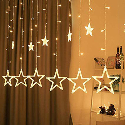 ZESTRUM 138 LEDs 2.49 m Yellow Steady, Flickering Star Rice Lights(Pack of 1)
