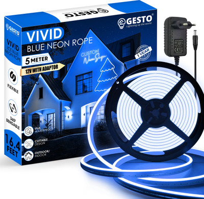 Gesto 600 LEDs 5 m Blue Steady String Rice Lights(Pack of 1)