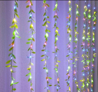 ASHIRWAD 200 LEDs 30 m Multicolor Color Changing, Flickering, Steady Leaf Rice Lights(Pack of 1)