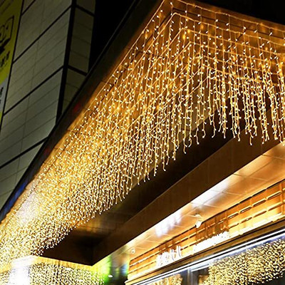 SAYENY 40 LEDs 15 m Gold Steady String Rice Lights(Pack of 10)