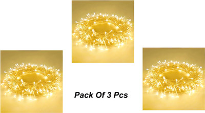 Jee Dee 40 LEDs 15 m Yellow Steady Ball Rice Lights(Pack of 3)