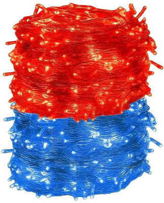 PRIMERISE 40 LEDs 11 m Blue, Red Steady String Rice Lights(Pack of 2)