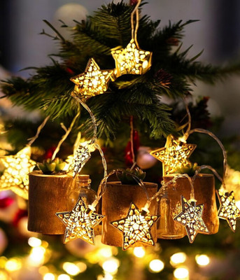 HASRU 14 LEDs 3.5 m Yellow Flickering Star Rice Lights(Pack of 1)