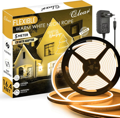 qlear 600 LEDs 5 m Yellow Steady Strip Rice Lights(Pack of 1)