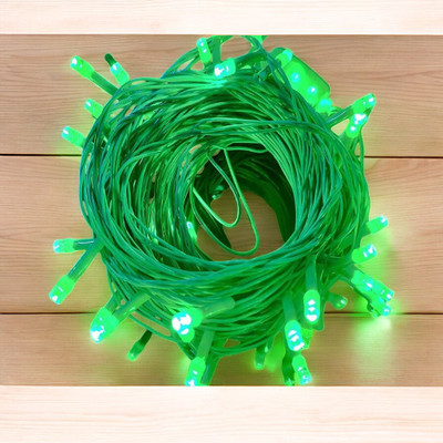 HASRU 100 LEDs 10.01 m Green Steady Bulb Rice Lights(Pack of 3)