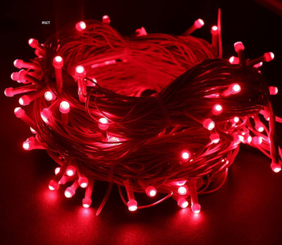 MUMU 42 LEDs 12 m Red Steady Bulb Rice Lights(Pack of 2)