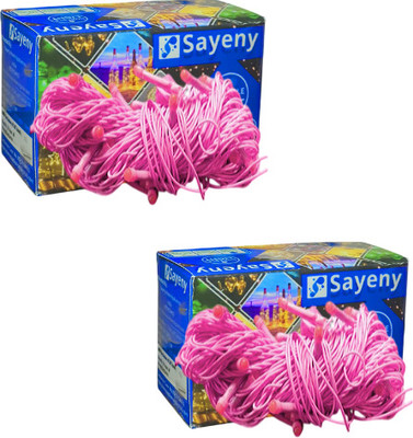 SAYENY 40 LEDs 15 m Pink Steady String Rice Lights(Pack of 2)