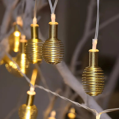 Antoj 14 LEDs 4 m Yellow Steady Ball Rice Lights(Pack of 1)