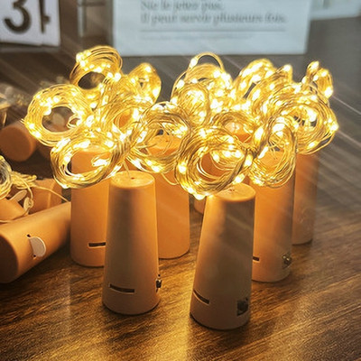 WBD 20 LEDs 2 m Yellow Steady Bottle Rice Lights(Pack of 2)