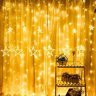 AP Source 138 LEDs 2.6 m Yellow Flickering Star Rice Lights(Pack of 1)