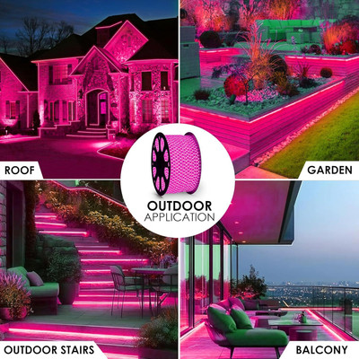 Newness 1000 LEDs 15 m Pink Steady Strip Rice Lights(Pack of 1)