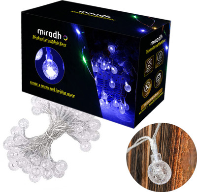MIRADH 14 LEDs 3 m Blue Steady Ball Rice Lights(Pack of 1)