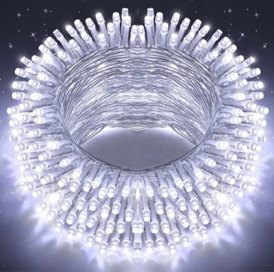 TechPride 66 LEDs 11 m White Steady String Rice Lights(Pack of 1)