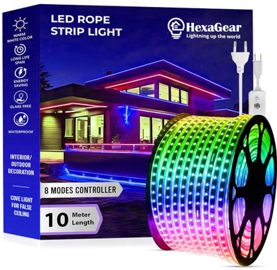 HexaGear 1300 LEDs 10 m Multicolor Flickering Strip Rice Lights(Pack of 1)