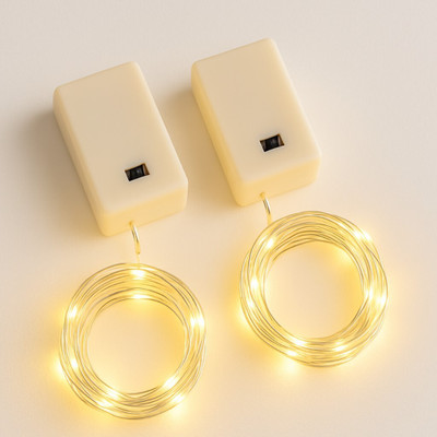 Trust Ware 20 LEDs 2 m Yellow Flickering, Steady String Rice Lights(Pack of 2)