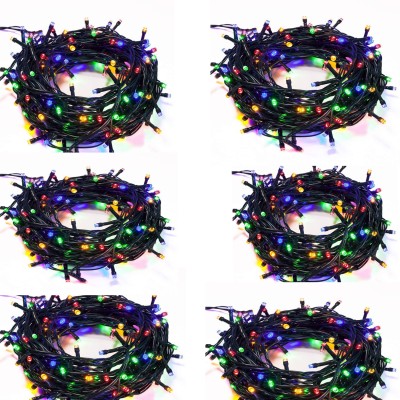 Stylopunk 50 LEDs 12 m Multicolor Color Changing Strip Rice Lights(Pack of 6)