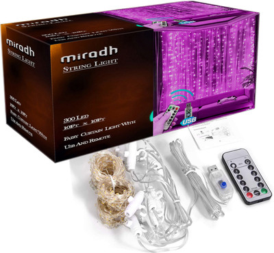MIRADH 300 LEDs 3 m Pink Flickering String Rice Lights(Pack of 1)