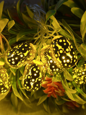 PRIDE STORE 10 LEDs 2.59 m Yellow Steady Welcome Rice Lights(Pack of 1)