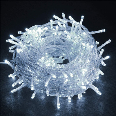 PESCA 40 LEDs 11 m White, Green Steady String Rice Lights(Pack of 2)