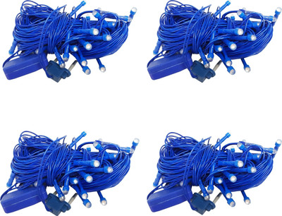 Local Charm 140 LEDs 13 m Blue Steady String Rice Lights(Pack of 4)