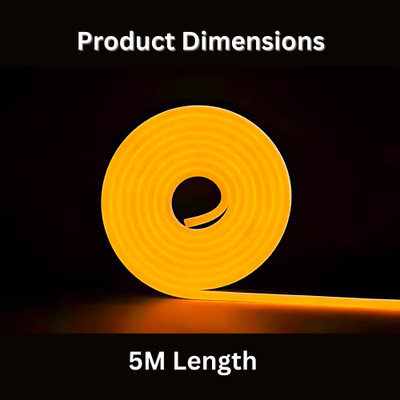 KAVYARA 600 LEDs 5 m Orange Steady Strip Rice Lights(Pack of 1)