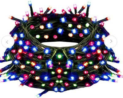 pompeo 80 LEDs 10 m Multicolor Color Changing, Flickering Bulb Rice Lights(Pack of 1)