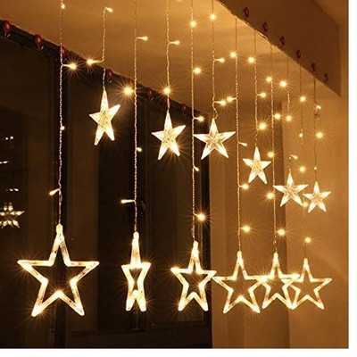Aum Enterprises 138 LEDs 3 m Yellow Flickering Star Rice Lights(Pack of 1)