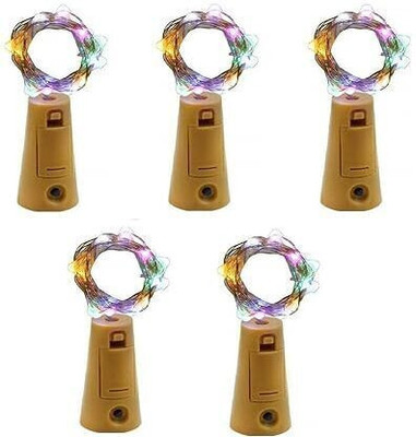 MAHI HOME DÉCOR 20 LEDs 2 m Multicolor Flickering Bulb Rice Lights(Pack of 5)