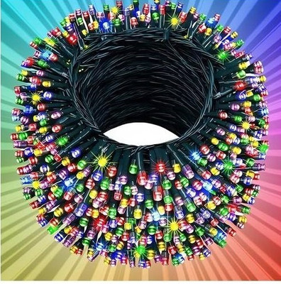 Junjadiya 60 LEDs 20 m Multicolor Steady Ball Rice Lights(Pack of 1)