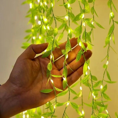diyadecor 200 LEDs 3 m Yellow Flickering, Steady Leaf Rice Lights(Pack of 1)