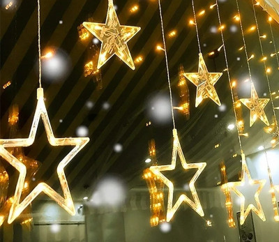 Riseup 138 LEDs 139 m Yellow Flickering, Steady Star Rice Lights(Pack of 1)