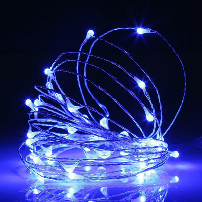 XERGY 100 LEDs 10 m Blue Steady String Rice Lights(Pack of 1)