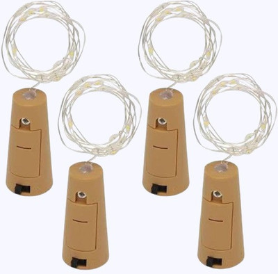 NAVDEEP COLLECTION 20 LEDs 1.98 m Yellow Steady String Rice Lights(Pack of 4)