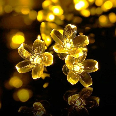 HI-PLASST 14 LEDs 3 m Yellow Steady Flower Rice Lights(Pack of 1)