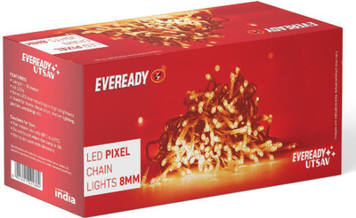 EVEREADY 46 LEDs 10 m White Steady Bulb Rice Lights(Pack of 1)